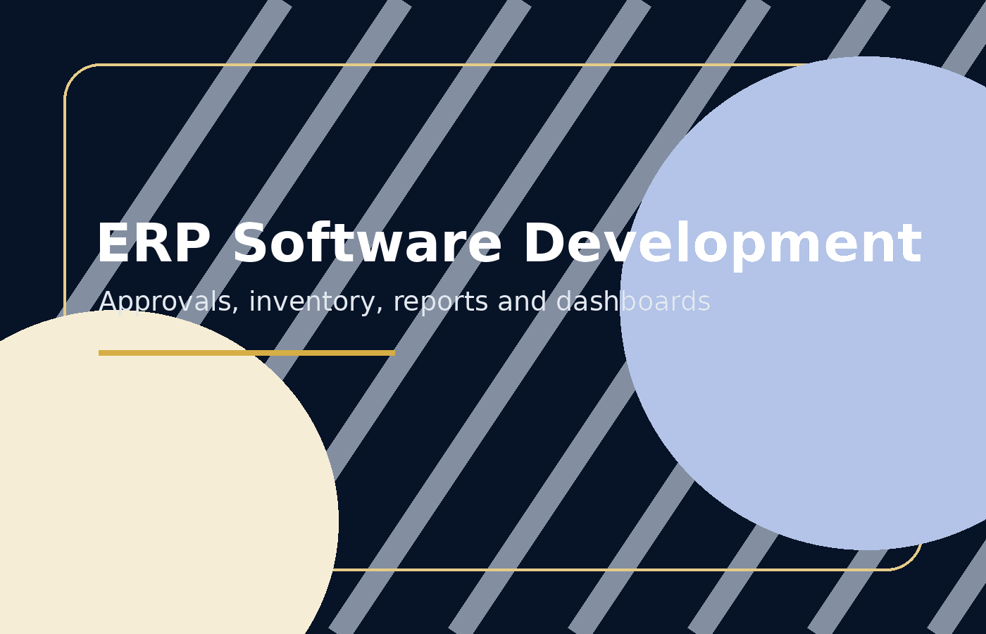 Custom ERP software for business control and automation.